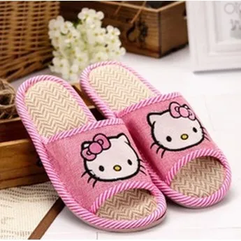 

8pairs 3 colors pink blue Women Flax Slippers Summer autumn Casual Slides Beach Shoes Ladies Indoor Shoes Home Linen Slippers
