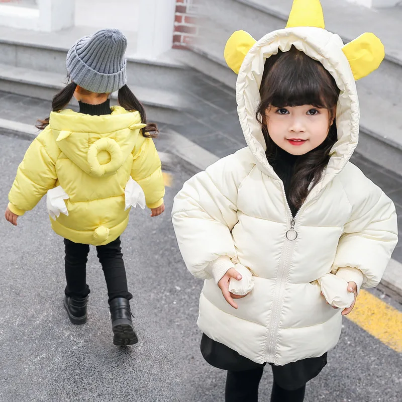 

2019 New Style Cute CHILDREN'S Cotton-padded Jacket Parent-child Matching Outfit Girls Winter Cotton Dress Children Children Wil