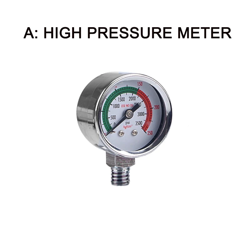 Aquarium Accessories Co2 Accessories ZRDR aquarium CO2 accessories pressure gauge high pressure and low gauge for CO2 regulator generator accessories