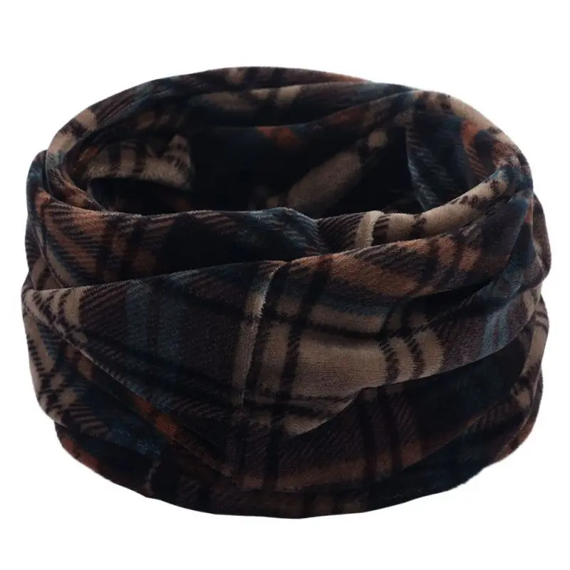 Мягкий теплый зимний наружный ветрозащитный Теплый шарф-петля, плотный шарф-бесконечность - Цвет: Золотой