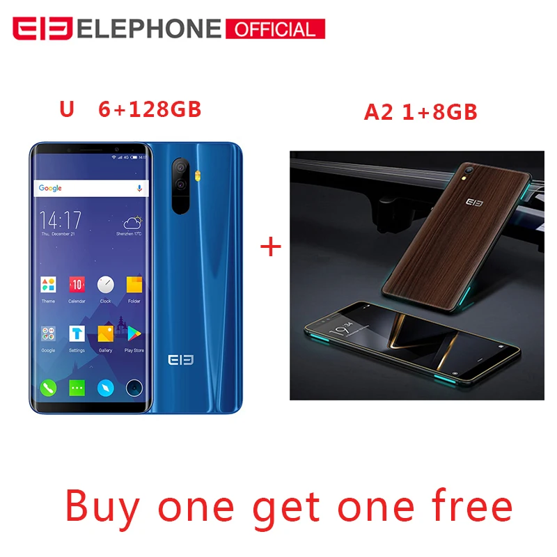 Elephone U 5 99 &quot18:9 экран 6 ГБ + 128G мобильный телефон с функцией распознавания лица Android