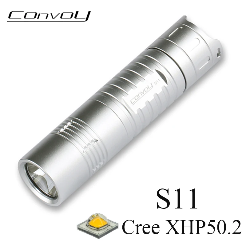Светодиодный фонарик Convoy S11 CREE XHP50.2 ручной фонарь уличный спортивный для работы