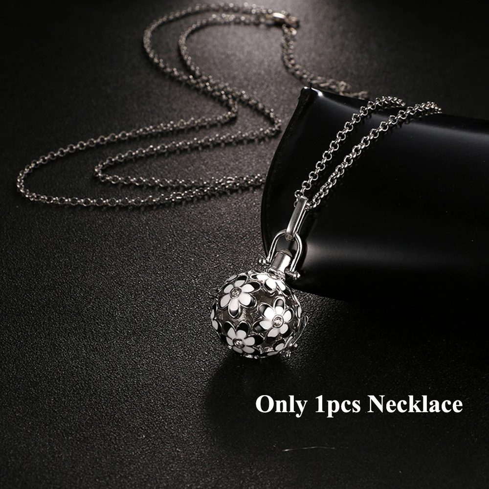 Only Necklace-12 Новое дерево жизни ароматерапия ювелирные изделия Музыка Ангел шар звонящий ожерелье с медальоном беременность ожерелье эфирное масло колье аромараспылитель - Окраска металла: Only Necklace-12