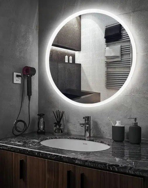 Espejo led baño redondo retroiluminado ULTRA - CRISTALED Medida ULTRA Ø60