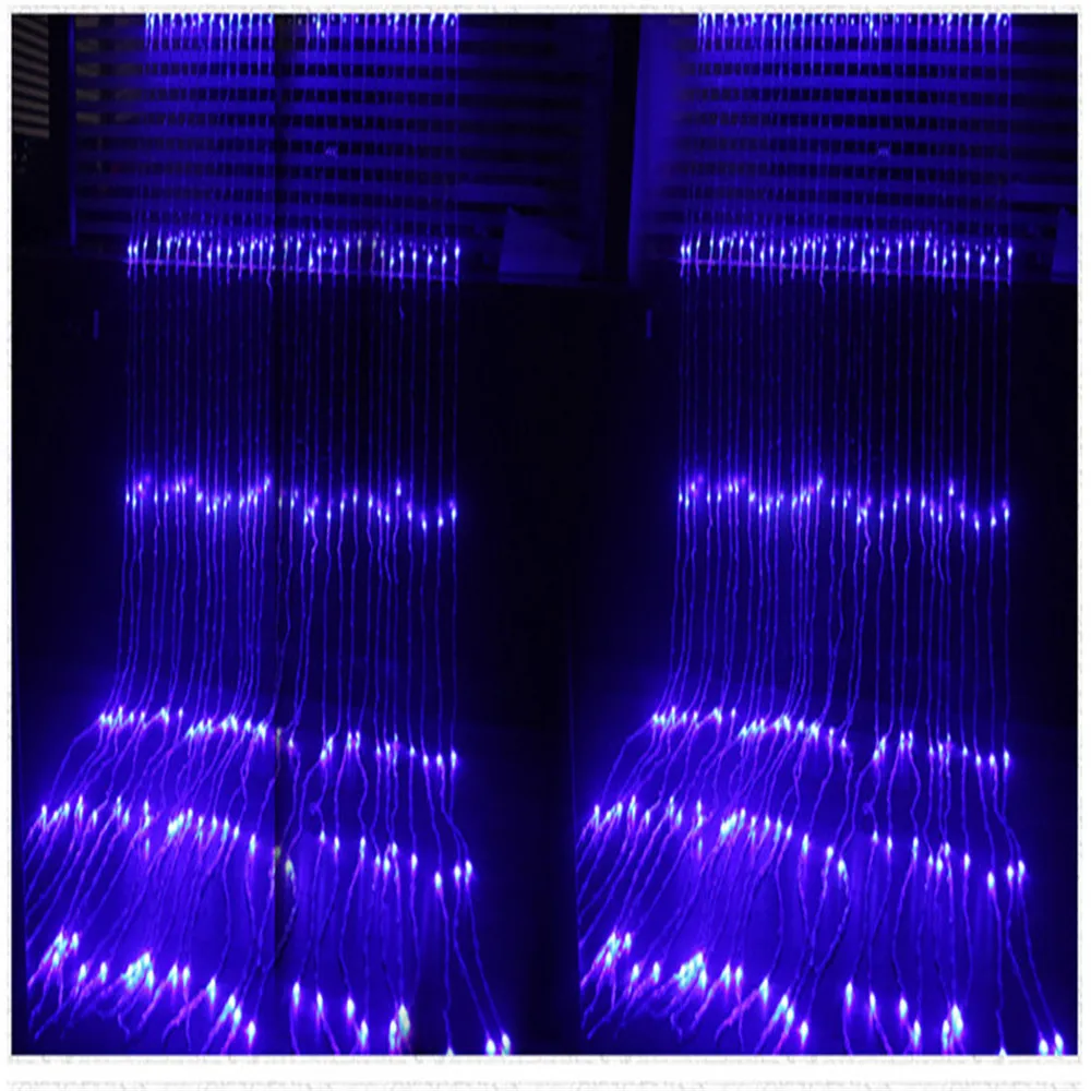 3X3M/2M 320/240 LED Waterfall Waterproof Meteor Shower Rain String Light Christmas Wedding Curtain Icicle Fairy String Garland