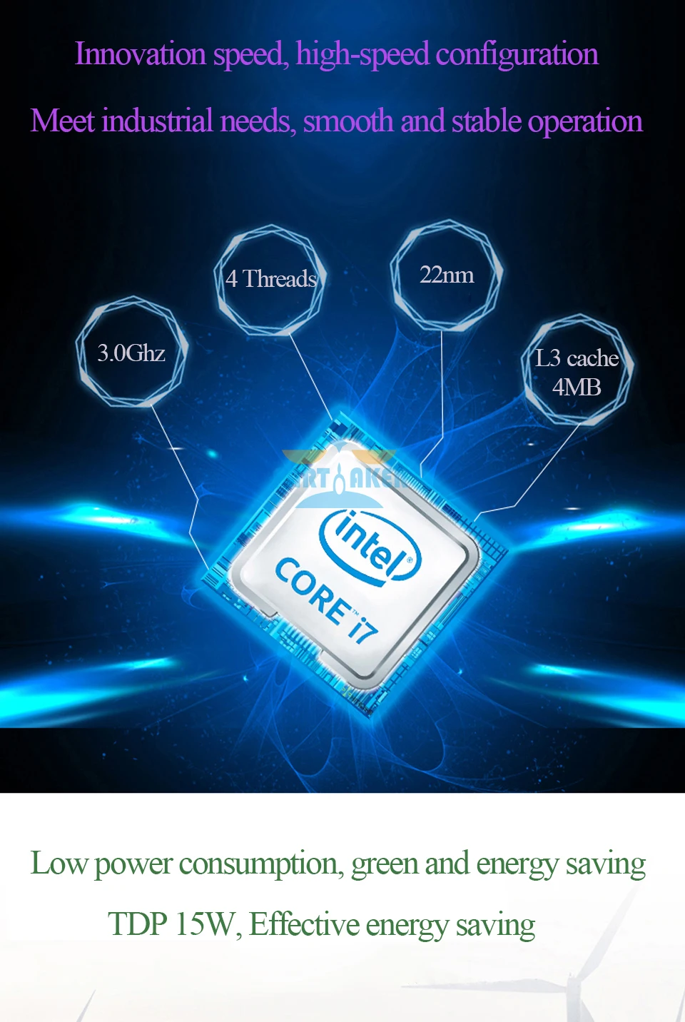 Промышленный Мини ПК безвентиляторный ПК с Intel Core i3 6006u i3 6100u 2* COM