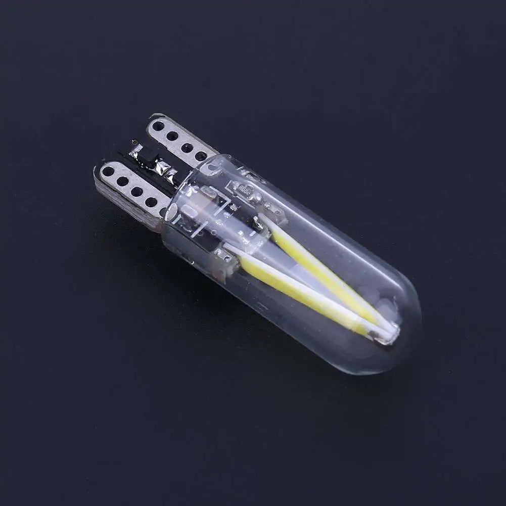  10PCS Led W5W T10 cob glass car light Led reading bulb lamp Auto Parking Bulbs Car Reading Dome Lam