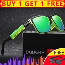 DUBERY, классические, для вождения, квадратные, поляризационные солнцезащитные очки, мужские, зеленые, синие линзы, солнцезащитные очки, Полароид, линзы, очки, мужские, Gafas de sol, XH10