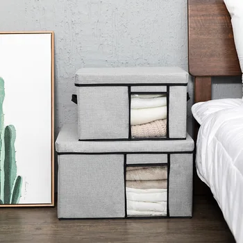 

Family Save Space Foldable Clothes Organizer Home toy Storage Box Quilt Storage Bag Quilt Bag Holder perspective Organizer