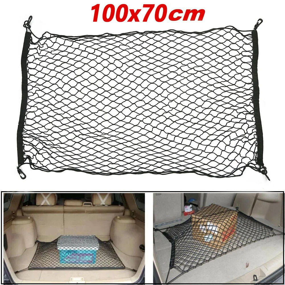 

Car Storage Net,Seat Back Mesh Net Bag Rear Organizer Trunk Cargo Net Trunk Elastic String Mesh Holder Pocket Luggage Trunk Net