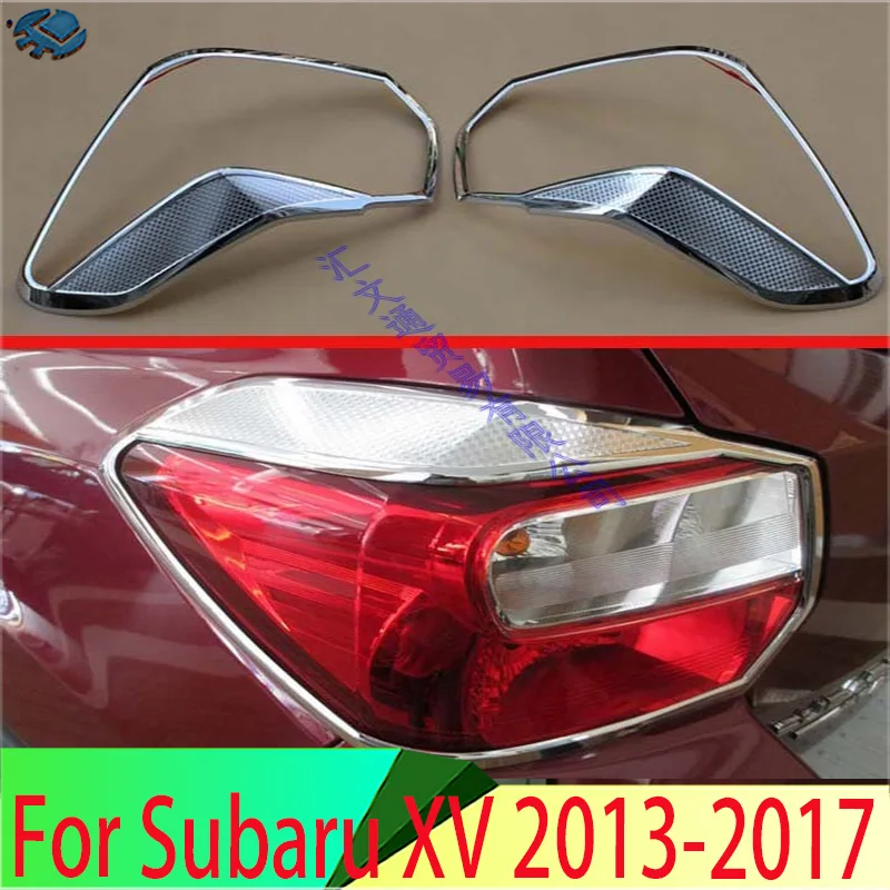 

For Subaru XV 2013-2017 ABS Chrome Trim Tail Light Rear Back Frame Lamp Cover molding