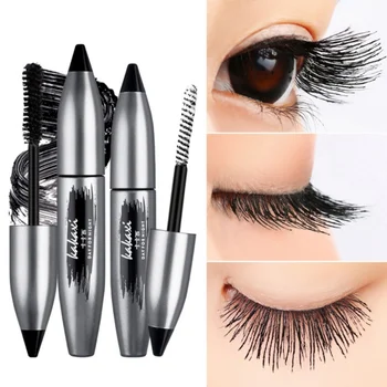

Silk Fiber Mascara Set Waterproof Smudge-proof Slender Curling Dense Eyelashes Mascara Kit