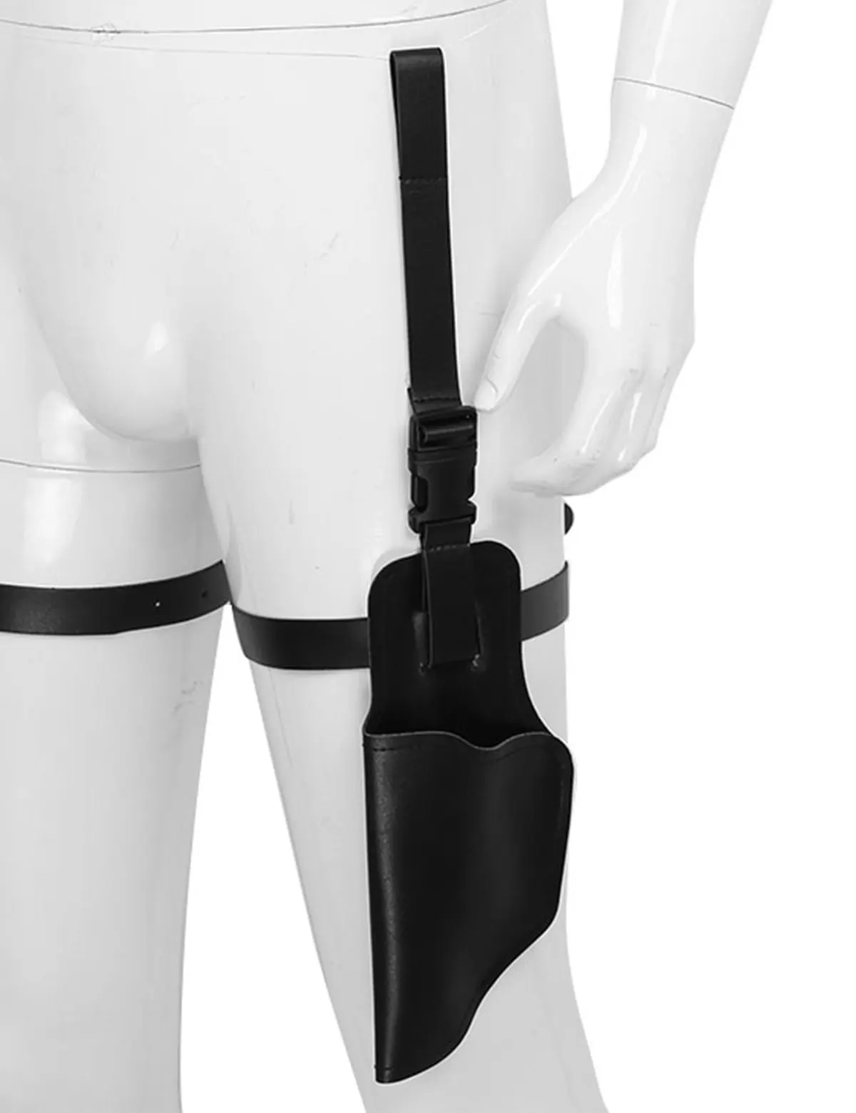 YiZYiF Men Harness Belt Cosplay Faux Leather Dual Sword Carrying Back Scabbard Holder Pistol Holster Costumes -Zentai shop online H9014060cdf974d2eba0784fe0e43a28b5.jpg