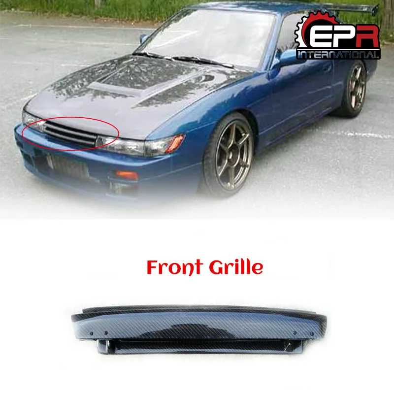 

For Nissan S13 PS13 Silvia Carbon Fiber GTR Style Front Bmuper Grill Fibre Grill Mesh Grills Accessories Car-Styling