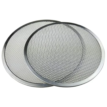 

Pizza Screen Seamless Aluminum Baking Screen, Pizza Pan with Holes Seamless Aluminum Pizza Screen Non-Stick Tray Baking Screen