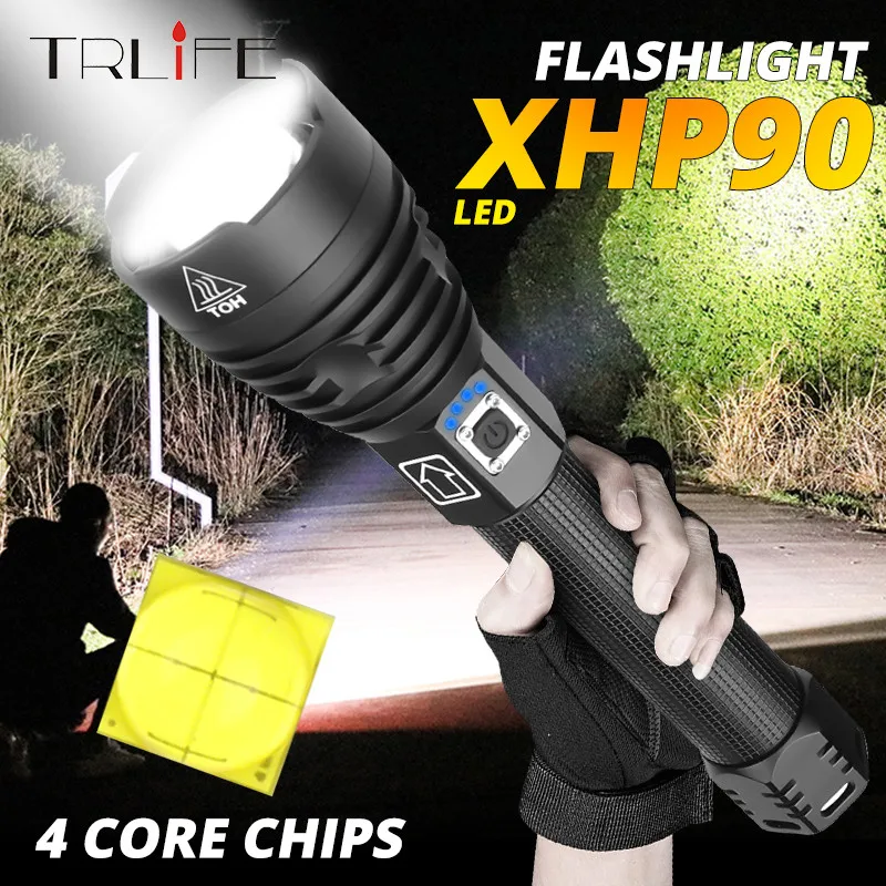 Super hell 990000lm Taschenlampe LED XHP50 USB Taktisches Fackel 18650 Batterie.
