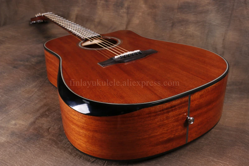 Finlay 41 &quotполностью прочная электрическая акустическая гитара с полным твердым