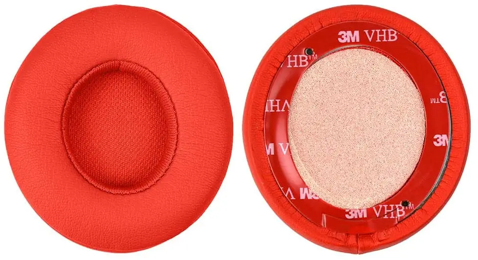 Solo 3 Earpads Replacement Ear Pads Cushions Muffs Repair Parts Compatible with Beats Solo 3 Wireless On Ear Headphones Red 