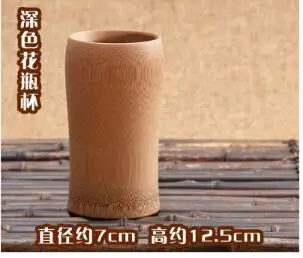 70x125mm Бамбуковый уголь пивная кружка Неокрашенный чай ремесла чашка для воды чашка бамбуковая трубка может быть настроена - Цвет: 70x125mm