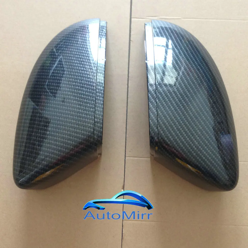 Side Wing Mirror Caps 6 Replace covers For Volkswagen Passat B7 CC Scirocco MK3 Jetta MK6 Beetle A5 (Carbon Effect)
