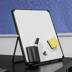 Tableau blanc magnétique effaçable à sec en alliage d'aluminium Tableau blanc durable pliable pour enfants Leçons en ligne Ensemble de tableau blanc de bureau Fournitures scolaires 