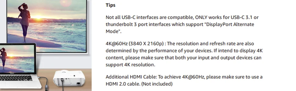 USB C к HDMI 4K кабель адаптер Тип C HDMI Thunderbolt 3 для huawei mate 20 MacBook pro 2019 pro galaxy S9 HDMI USB-C