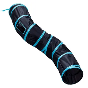 

Cat Toy S-Type Cat Tunnel Foldable Cat Channel Cat Rolling Dragon Cat Bell Ball Pompom Toy Pet Supplies