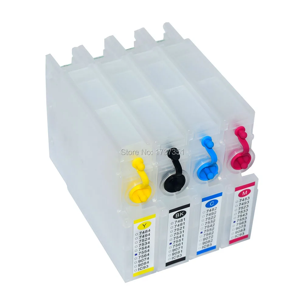 Europe Version! T9071 T9074 T9081-T9084 Refill Ink Cartridge With Chip For Epson WorkForce Pro WF-6590 WF-6090 Printer sublimation ink for epson