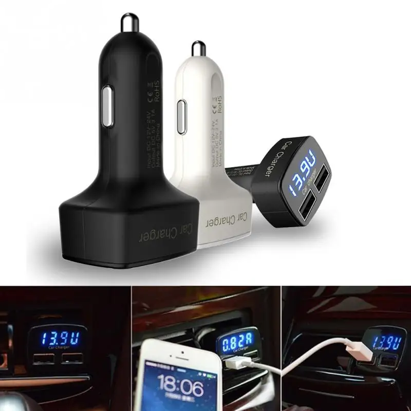 Хит продаж 4 в 1 двойной USB интерфейс автомобильный комплект зарядное устройство