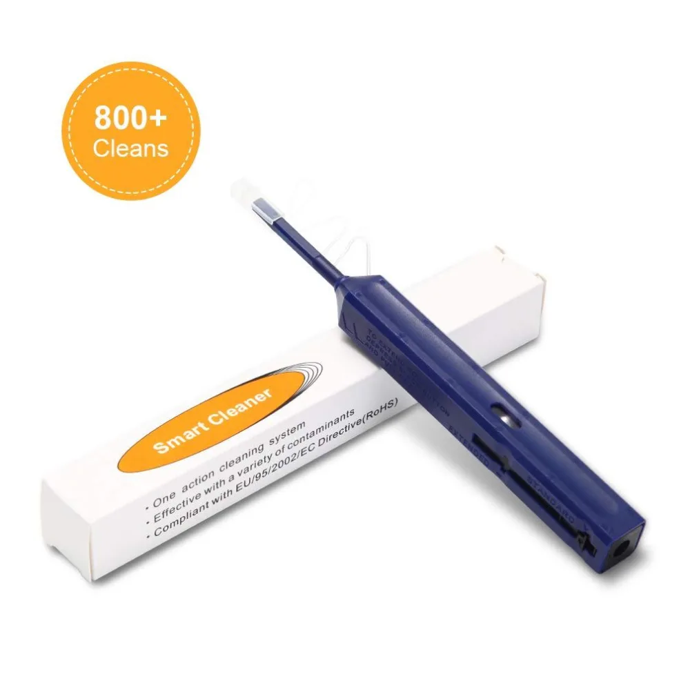LC/SC/FC/ST One-Click Cleaner Tool 1.25mm and 2.5mm Fiber Optic Cleaning Pen 800 Cleans Fiber Optic Cleaner