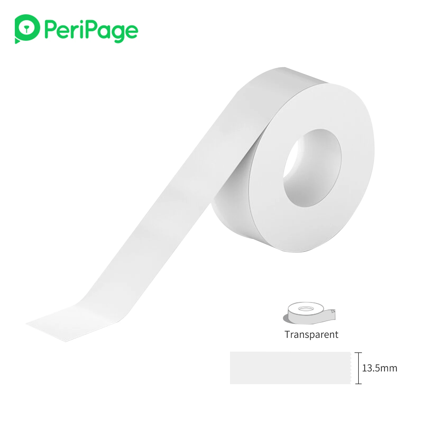 1 rollo de etiqueta transparente cinta adhesiva de papel adhesivo a prueba de agua a prueba de aceite lágrima-prueba para PeriPage L1 de bolsillo de fabricante