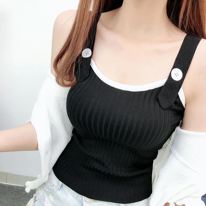 style 14 23 стиля на выбор-Летняя женская Трикотажная майка с бретельками и открытыми плечами, женская трикотажная кофточка, короткие футболки без рукавов - Цвет: style 14