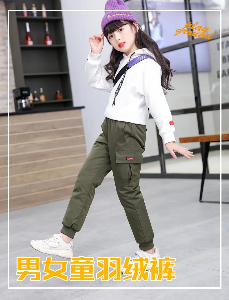 Childrens Down Pants Boys Girls Winter 