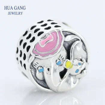 

925 Sterling Silver Bead Dumbo & Mrs. Jumbo Charm Beads Fit Pandora Bracelet Bangle My Precious Love Charms Diy Jewelry