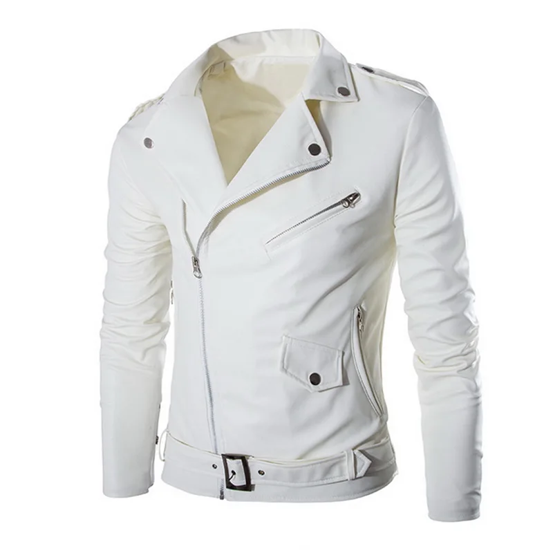 MJARTORIA Осенняя мужская куртка из искусственной кожи для мужчин фитнес модная мужская замшевая куртка Casaco Masculino повседневное пальто мужская одежда - Цвет: White