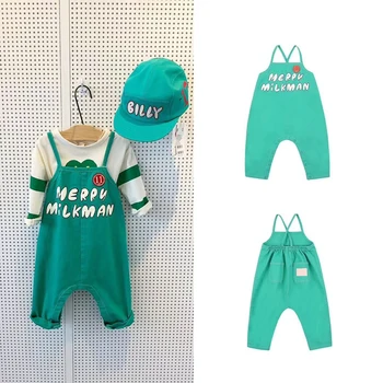 

boy overalls Korea Brand MILK full printed suspenders overalls jumpsuit trousers baby girl jumpsuit children Overalls
