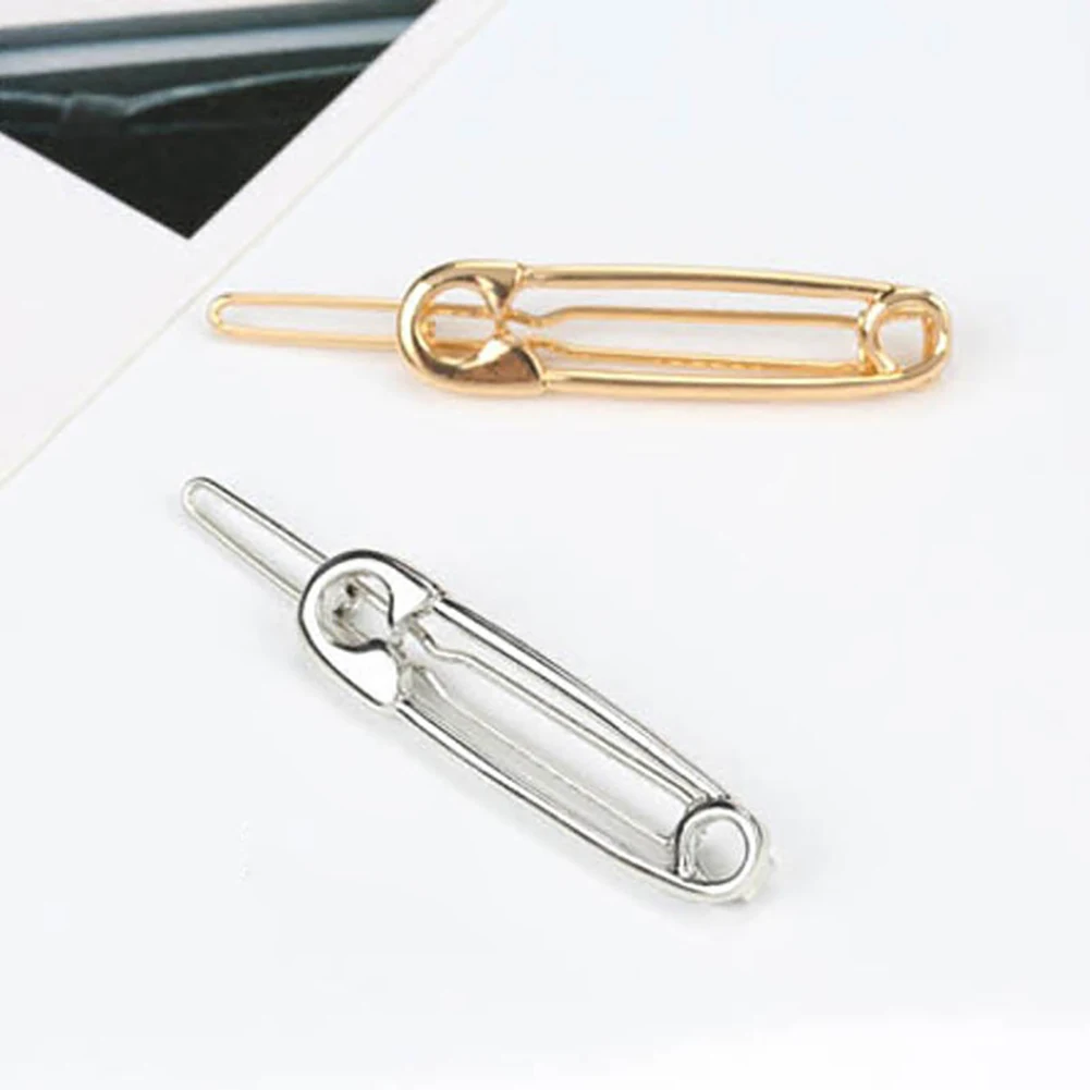 Unique Girl Pin Shape Hair Clip Women Hair Style Pin Clip Charm Hair Ornament