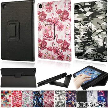 

Anti-Dust Tablet Case PU Leather Stand Suitable for Amazon Fire HD 8 (2016/2017/2018) Tablet Adjustable Folding Stand Cover Case