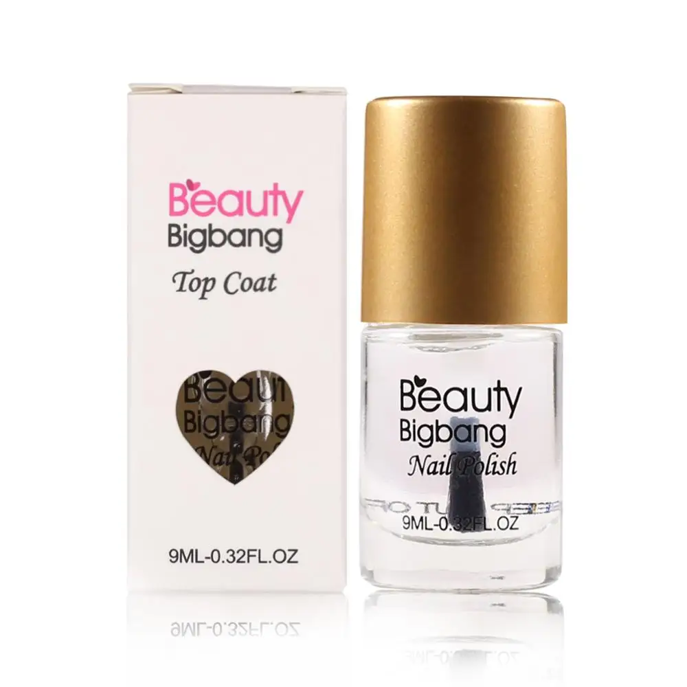BeautyBigBang 9 мл верхнее покрытие лак для ногтей быстрая сушка для штамповки пластины Базовое покрытие маникюр Лак для ногтей Уход лак для ногтей инструмент для дизайна ногтей