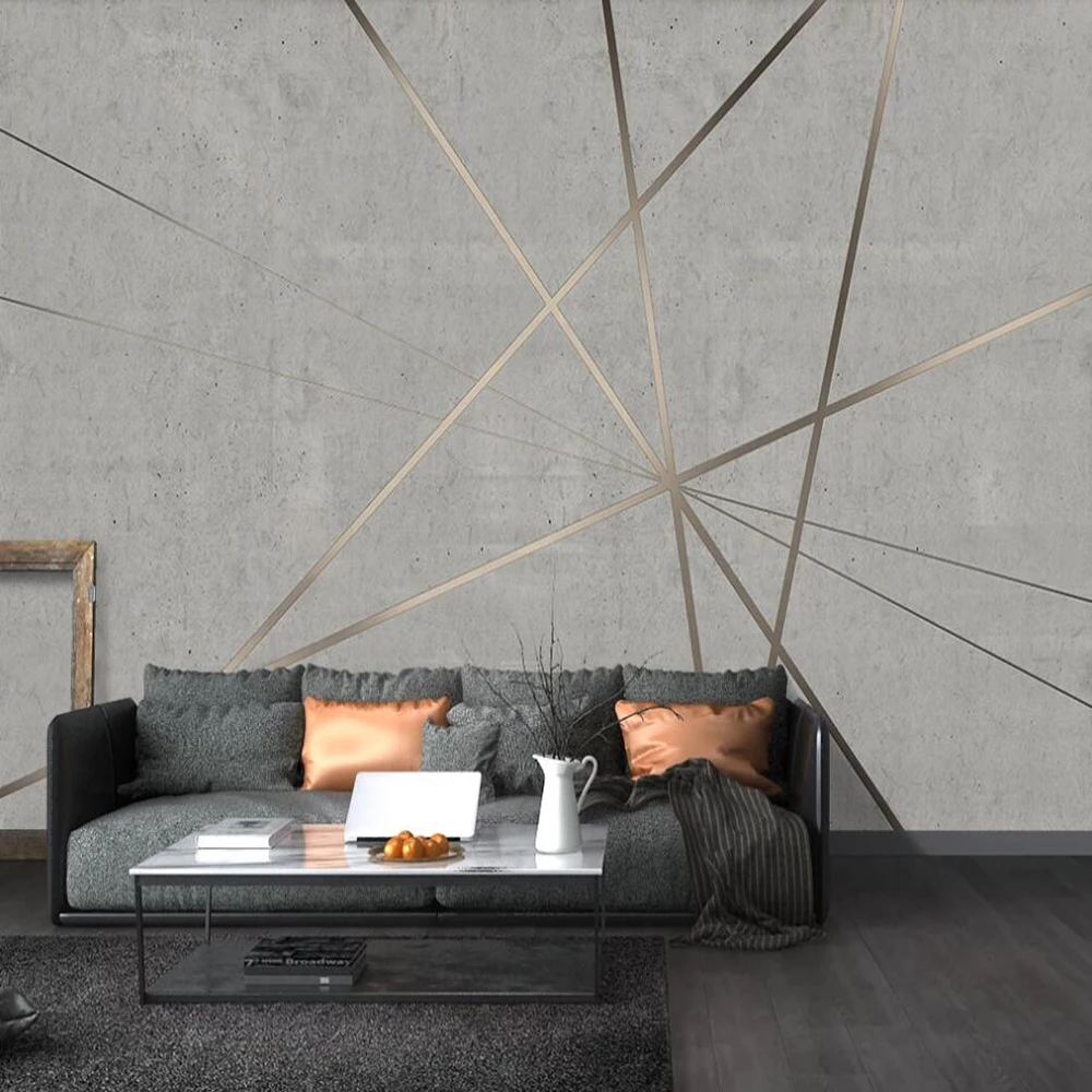 Milofi custom 3D wallpaper mural simple creative geometric concrete industrial background wall decoration mural wallpaper