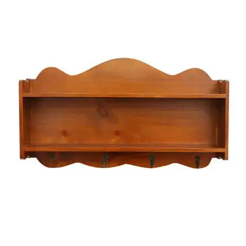

Wall Hanging Storage Rack Wooden Retro Storage Holder Multifunctional Flower Cosmetics Sundries Organizer Storage Shelf