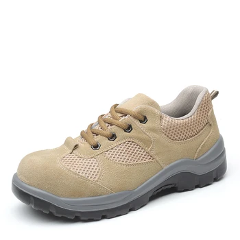 

men casual large size breathable steel toe caps working safety shoes building site worker shoe security boots protect footwear