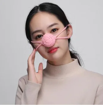 

Pure hand-woven wool nose cover nose heat and wind and cold and anti-freeze magic device breathable individual masks
