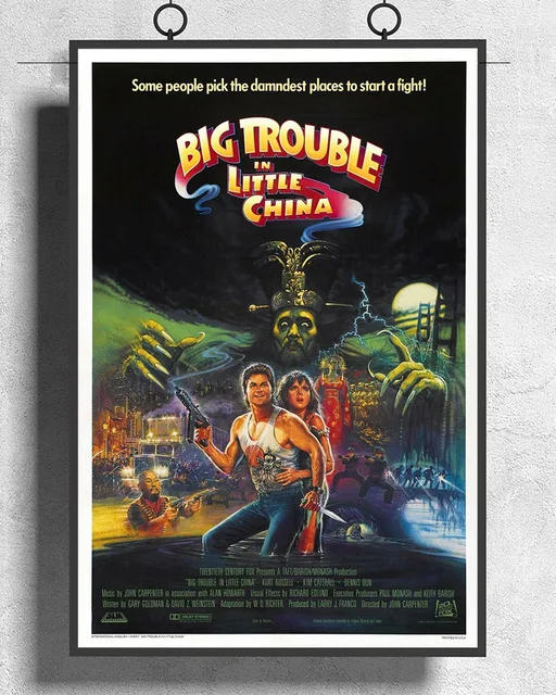 L355 BIG TROUBLE IN LITTLE CHINA Movie Classic Silk Fabric Poster Art Decor Indoor Painting Gift