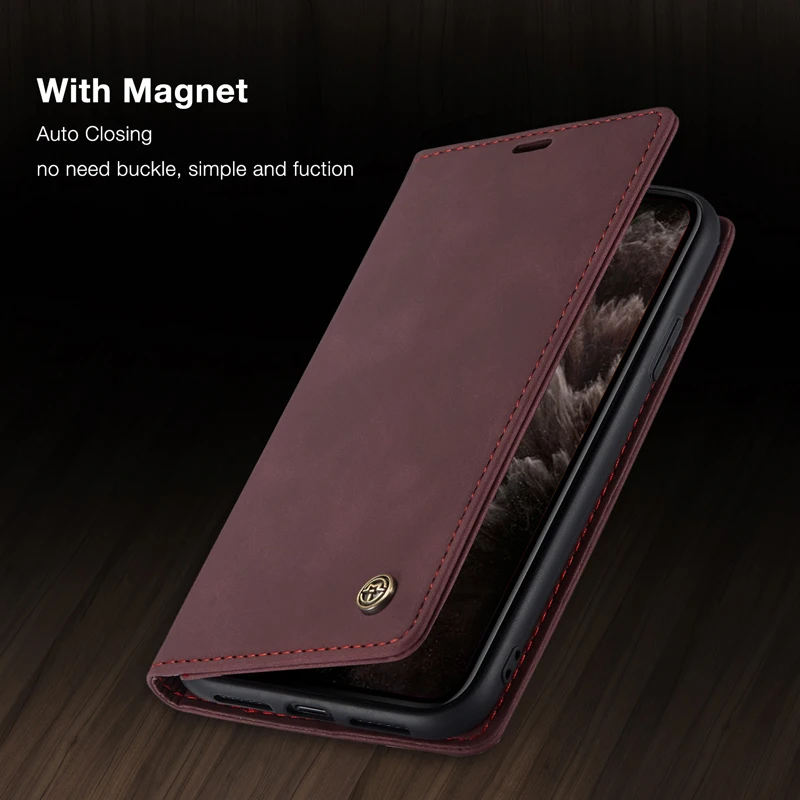 Кошелек, кожаный чехол для телефона, для iPhone 11 Pro Max, Ретро Магнитный чехол с отделением для кредитных карт, чехол-кошелек для iPhone 6, 6s, 7, 8 Plus