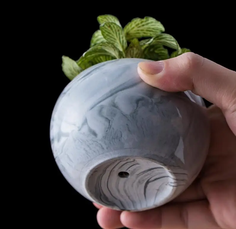 Дизайн мини керамический горшок для суккулентов ручной работы фарфоровая Кадка домашний декор цветочный горшок бонсай кашпо