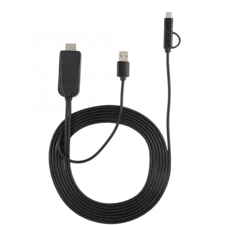 Аудио кабель Micro usb type-C 2 в 1 к HDMI ABS алюминиевый сплав видео Конверсионный кабель адаптер же зеркальное отображение экрана