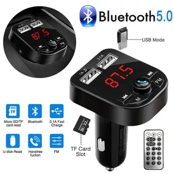 

Car Bluetooth playerCar MP3 Player FM Transmitter Bluetooth 5.0 hands-free Receiver Car Charger BT4 Car Electronics Accessories