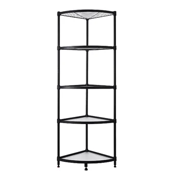 

5 Tiers Nordic Style Iron Kitchen Organizer Multi-use Antirust Bathroom Corner Rack Living room Standing Book Shelf Home Decor
