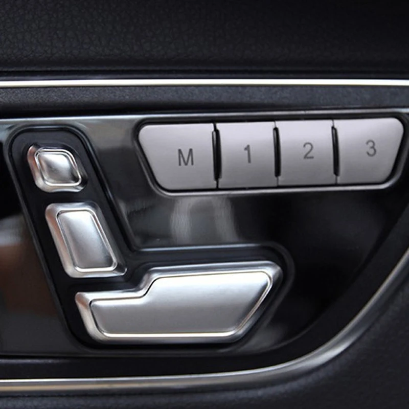 Для Benz E C-class W212 218 CLS GL seat adjusty Кнопка памяти декоративная кнопка регулировки переключатель авто автомобильный аксессуар наклейка